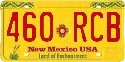 NM license plate 460RCB