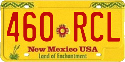 NM license plate 460RCL