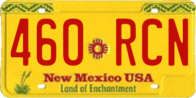NM license plate 460RCN