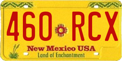 NM license plate 460RCX