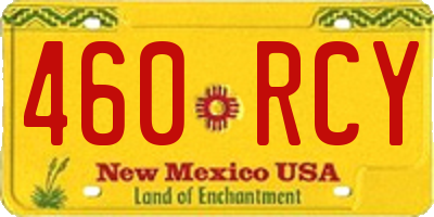 NM license plate 460RCY