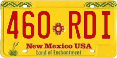 NM license plate 460RDI
