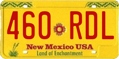 NM license plate 460RDL