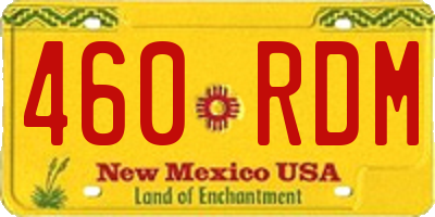 NM license plate 460RDM