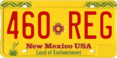 NM license plate 460REG