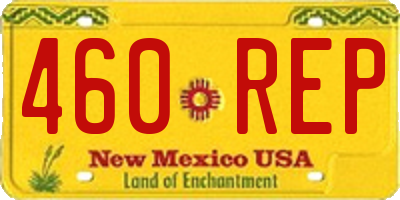 NM license plate 460REP