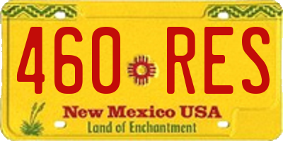 NM license plate 460RES