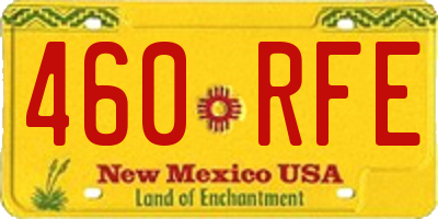 NM license plate 460RFE