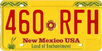 NM license plate 460RFH
