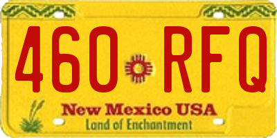 NM license plate 460RFQ