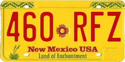 NM license plate 460RFZ