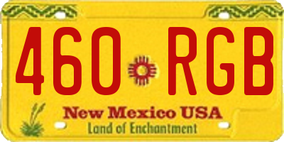 NM license plate 460RGB