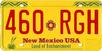 NM license plate 460RGH
