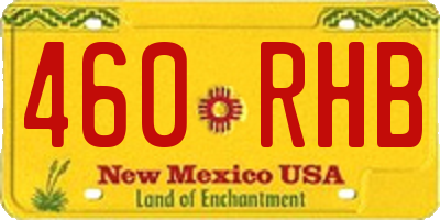 NM license plate 460RHB