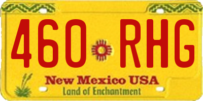 NM license plate 460RHG