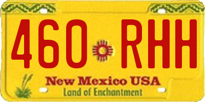 NM license plate 460RHH
