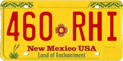 NM license plate 460RHI
