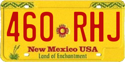 NM license plate 460RHJ