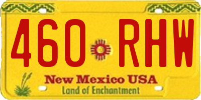 NM license plate 460RHW