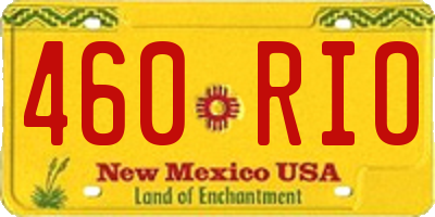 NM license plate 460RIO