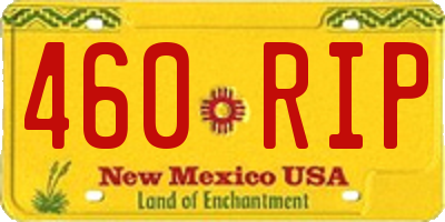NM license plate 460RIP