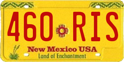 NM license plate 460RIS