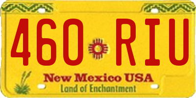 NM license plate 460RIU