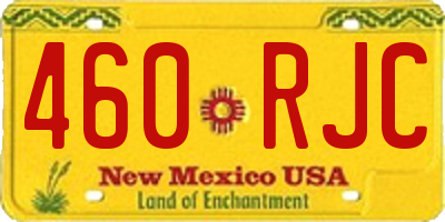 NM license plate 460RJC