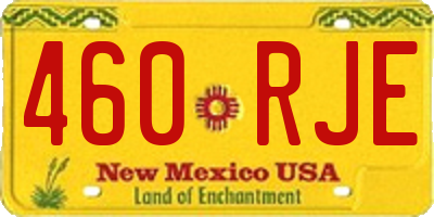 NM license plate 460RJE