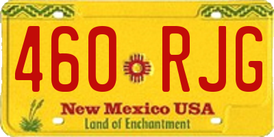 NM license plate 460RJG