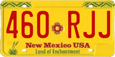 NM license plate 460RJJ