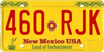 NM license plate 460RJK