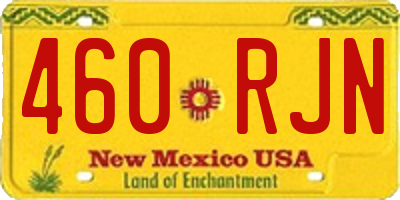 NM license plate 460RJN
