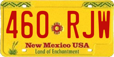 NM license plate 460RJW
