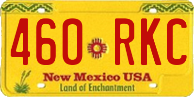 NM license plate 460RKC