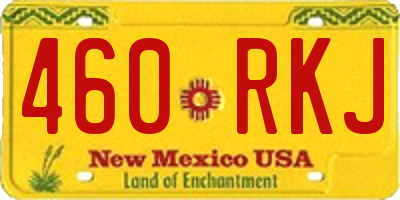 NM license plate 460RKJ