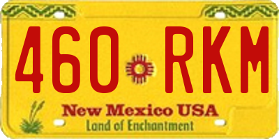 NM license plate 460RKM