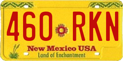 NM license plate 460RKN