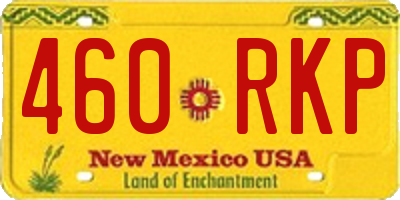 NM license plate 460RKP
