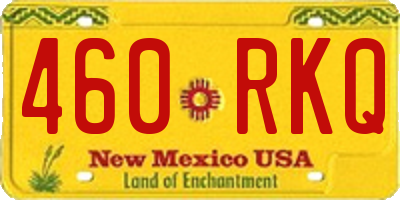 NM license plate 460RKQ