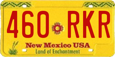NM license plate 460RKR