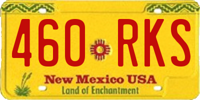NM license plate 460RKS