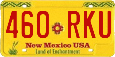 NM license plate 460RKU