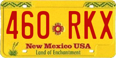 NM license plate 460RKX