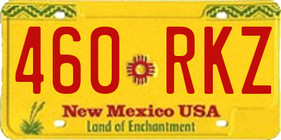 NM license plate 460RKZ