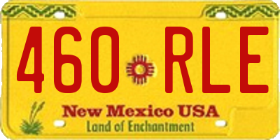 NM license plate 460RLE
