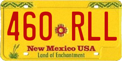 NM license plate 460RLL