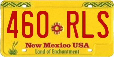 NM license plate 460RLS