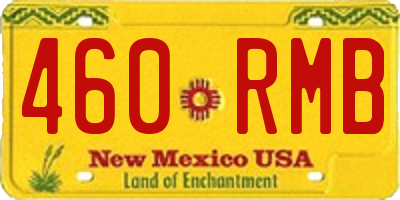 NM license plate 460RMB