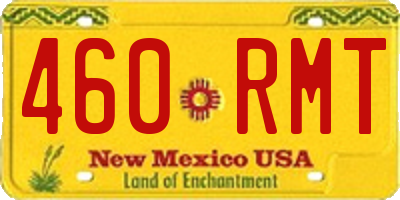 NM license plate 460RMT